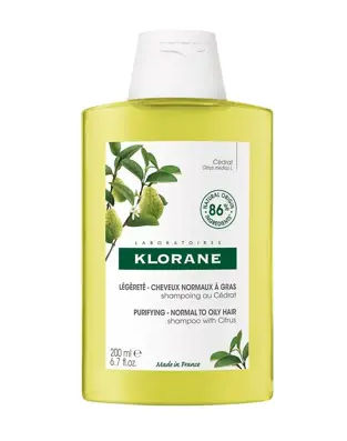 Klorane Shampoo al Cedro per Capelli Normali o Tendenti al Grasso 100 ml